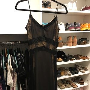 Black chiffon dress, ankle length